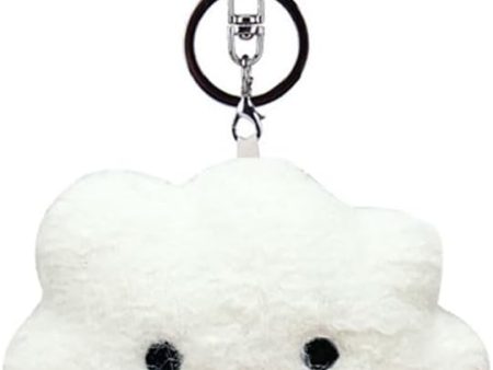 Super Cute Kawaii Smiling Face Happy Cloud Plush Cloud Baby Women Girls Keychain Pendant Metal Key Ring Keychain