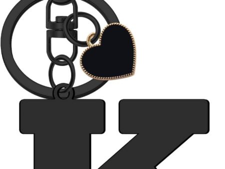 Alphabet Initial Letter Keychain,Letter A-Z Keychain with Heart for Handbag Car Key Bag Keyring Christmas Gifts