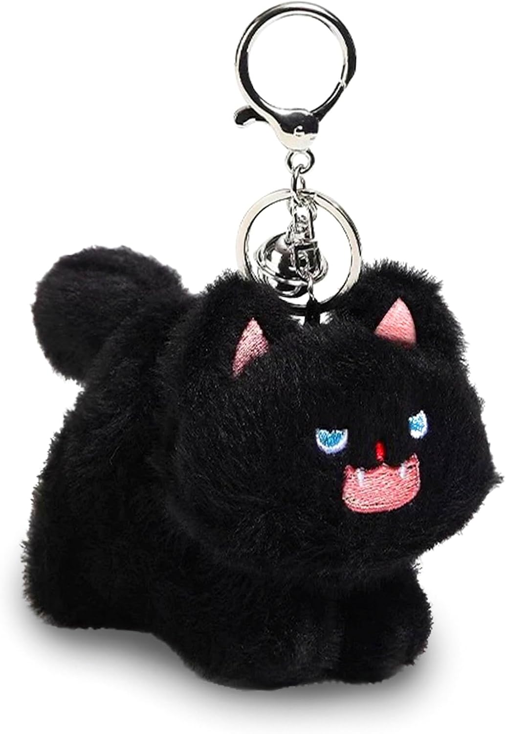 Cat Keychain Plush Black Cat Gifts Cute Keychains for Women Cat Lovers Gifts For Women Kawaii Cat Mom Backpack Accessories Bag Charms Halloween Keychain Christmas Gifts For Cat Lovers Kawaii Stuff