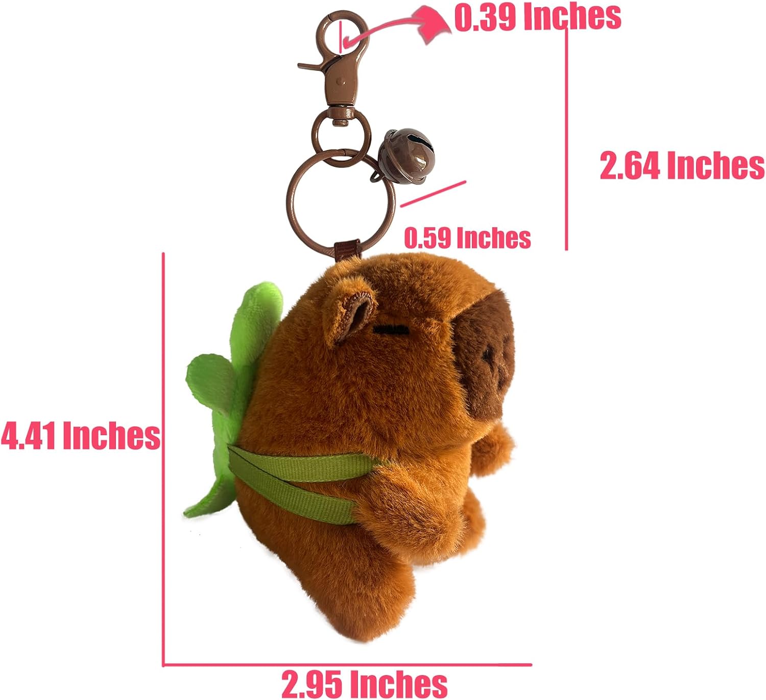 Capybara Plush Keychain Cute Gifts For Women Animal Lovers Girls Bag Charm Key Chains Handbags Backpacks Charms Accessories Turtle Bag - Image 2