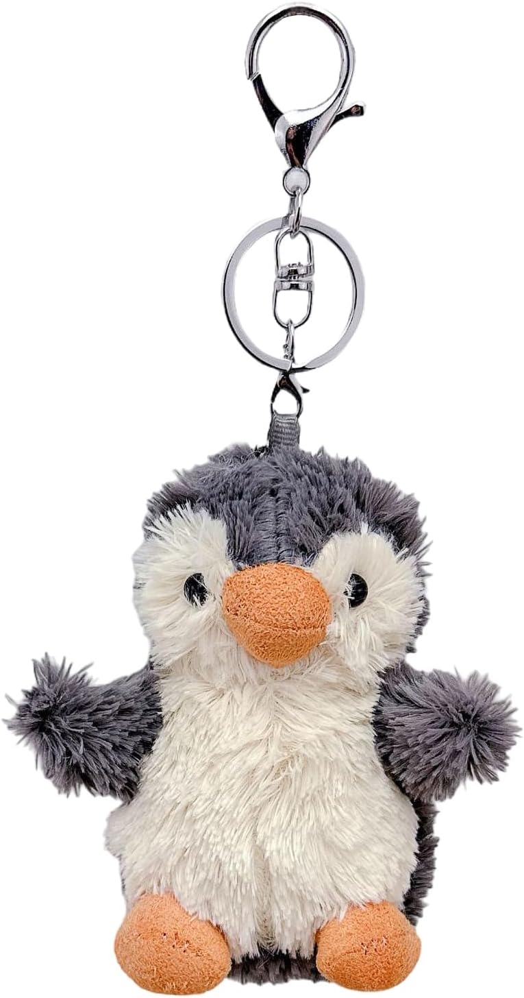 Cute Penguin Plush Keychain for Backpack, 4.5" Inch Penguin Bag Charms, Key Chain Accessories for Women Cat Gift