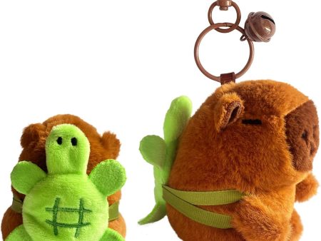 Capybara Plush Keychain Cute Gifts For Women Animal Lovers Girls Bag Charm Key Chains Handbags Backpacks Charms Accessories Turtle Bag