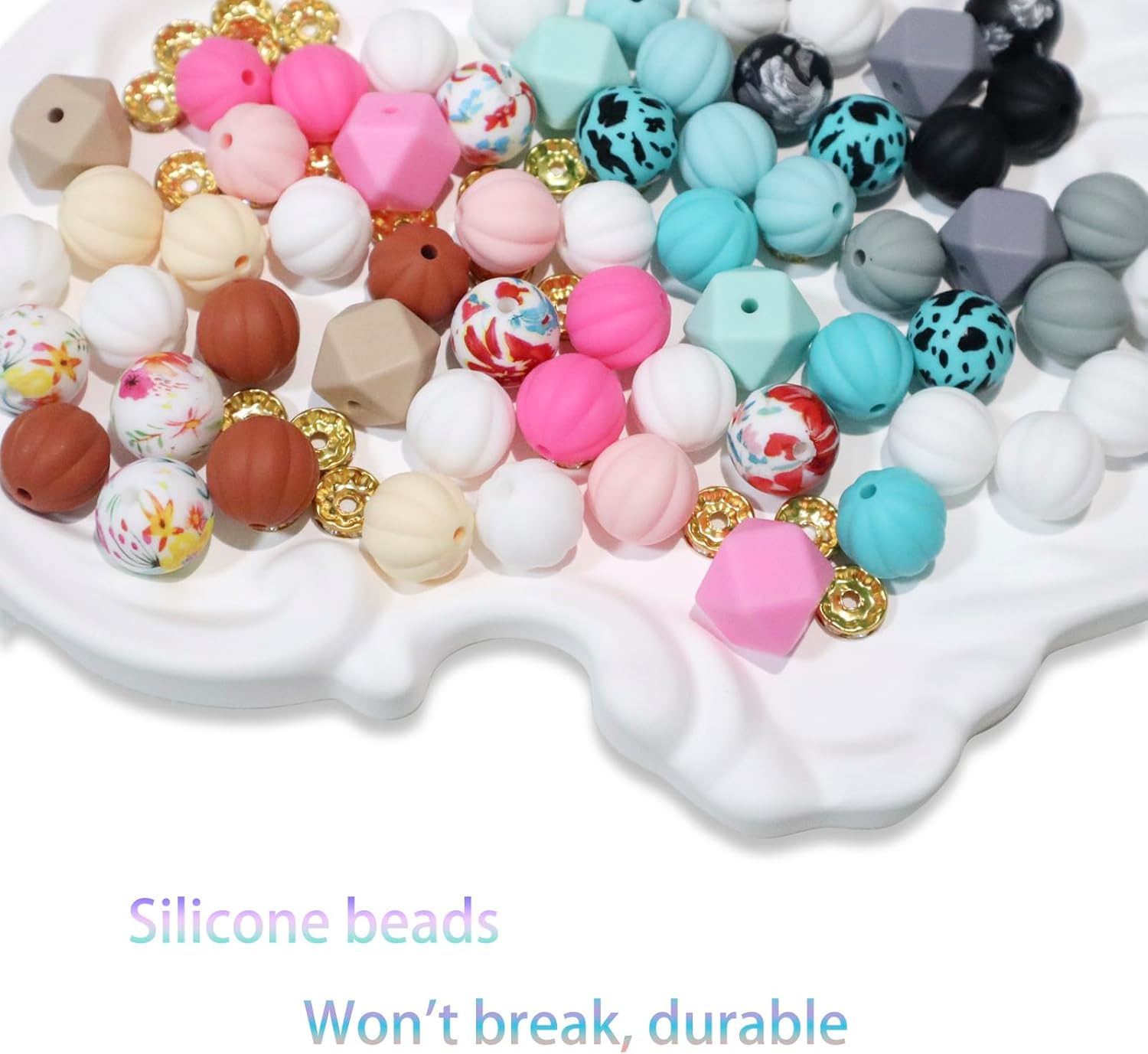 Silicone Bead Keychain Bracelet Wristlet Keychain Key Ring Bracelet Bangle Chain for Women Car Key Chain Ring - Image 2