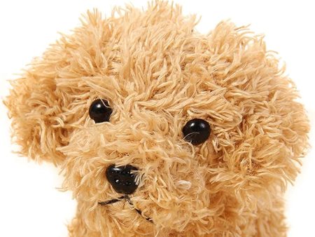 Cute Stuffed Animal Dog Plush Animal Keychain, Fashion Accessory Backpack Clips, Kindergarten Gift, Handbag Pendant, 5 inch (Gold)